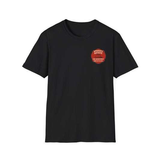 Apparently Autistic Fire Department T-Shirt – “Trained for the Chaos, Wired for the Details”